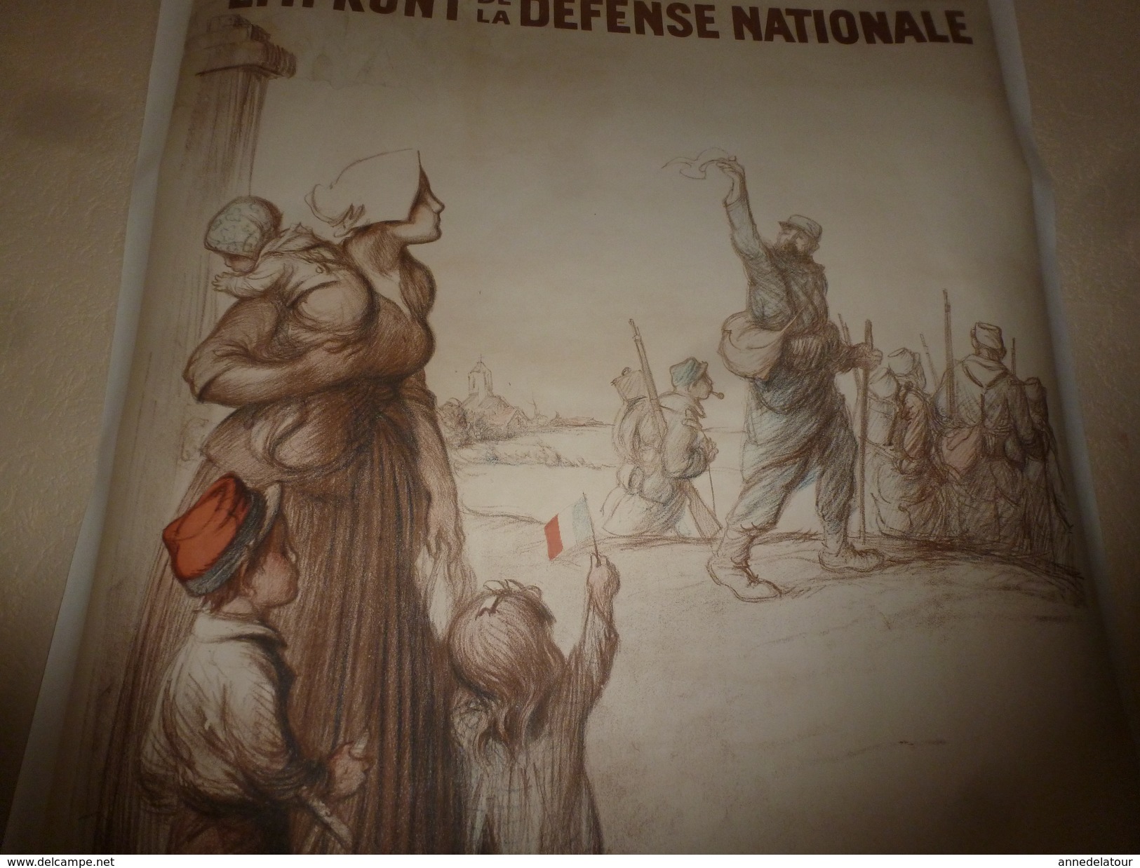 1915 Grande Affiche Ancienne Originale EMPRUNT DE LA DEFENSE NATIONALE , Imp. DEVAMBEZ, Paris (112 X 82 Cm) Par POULBOT - Affiches