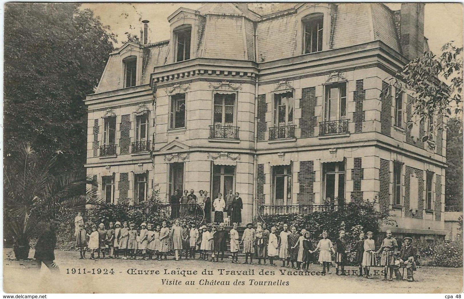 Seine Et Marne, Chelles, Oeuvre Laique Du Travail Des Vacances, Visite Au Chateau Des Tournelles - Chelles