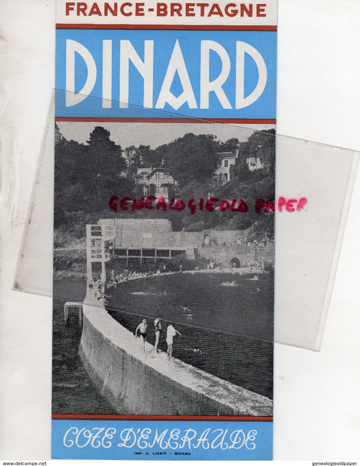 35 - DINARD- DEPLIANT TOURISTIQUE - IMPRIMERIE A. LIORIT - ANNEES 50-60 - Dépliants Turistici