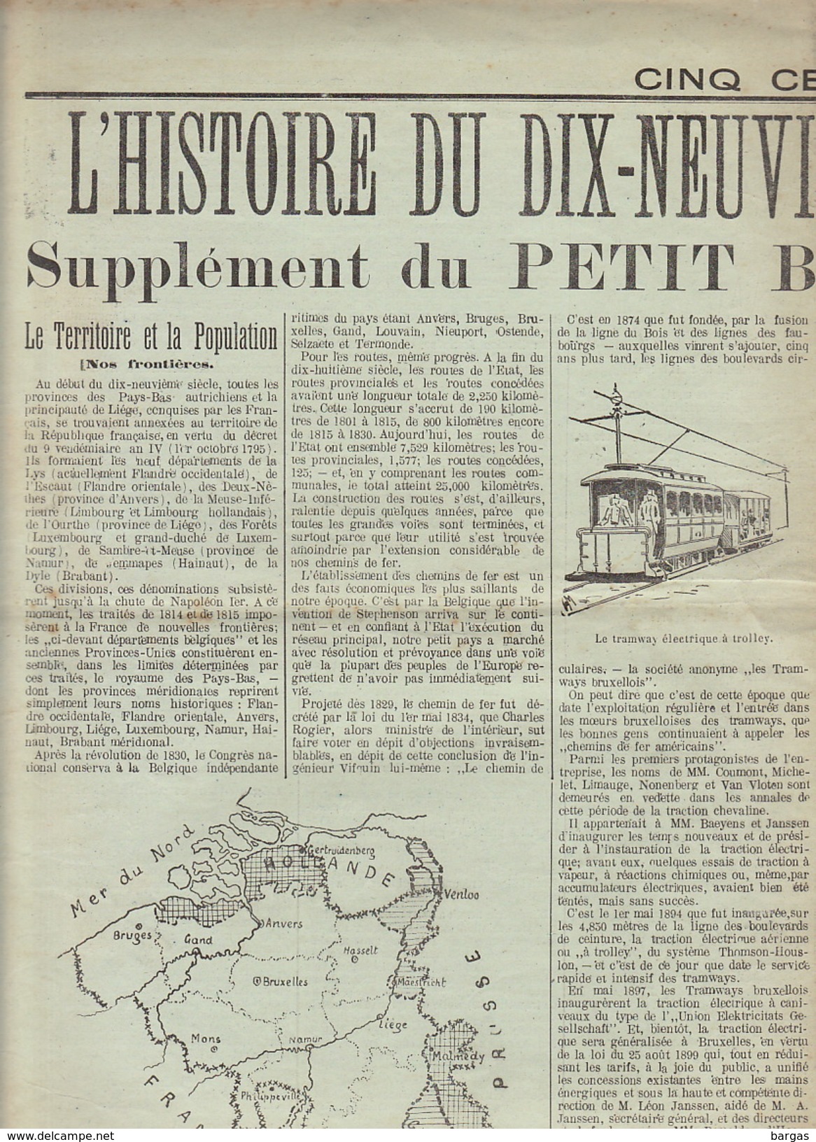 Journal Ancien Histoire Du 19èm En Belgique 1901 4 Pages Richement Illustrées Politique Presse Science ... - 1850 - 1899