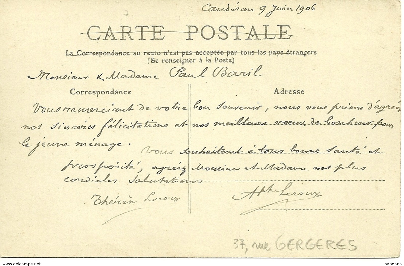 33 GIRONDE BORDEAUX CAUDERAN VILLA PRES PARC BORDELAIS  1906 JOLI PLAN A VOIR - Bordeaux