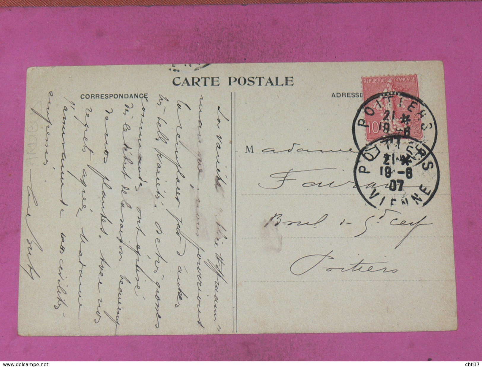 POITIERS /  1910 /   COMMERCE / METIER HORTICULTEUR  "BRUANT"    EDIT   CIRC - Poitiers