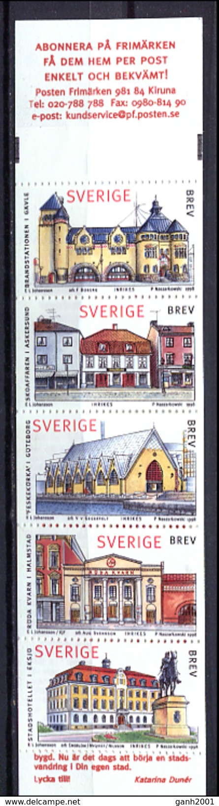 Sweden 1998 Suecia / Booklet Architecture MNH Carnet Arquitectura / Jn29  C - Otros & Sin Clasificación