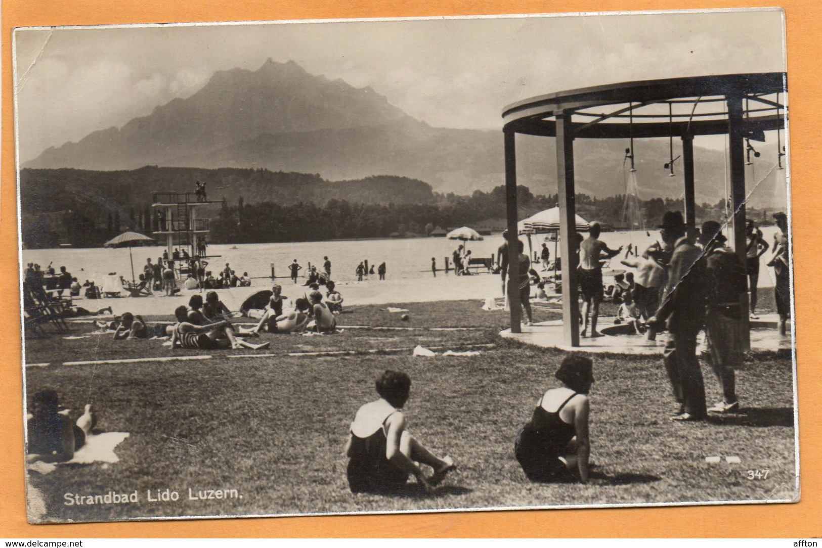 Luzern Strandbad Lido 1920 Postcard - Luzern