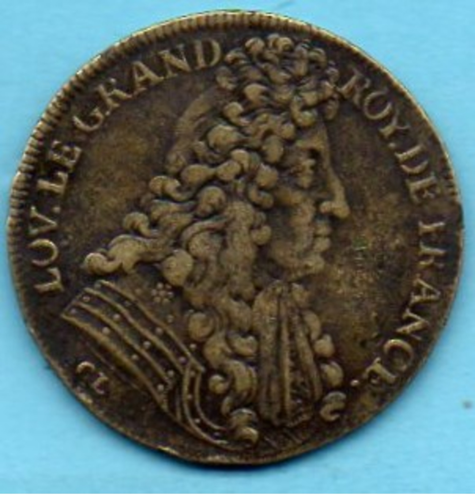 R540/  JETON LOUIS XIV LE GRAND  à Identifiér  Diam 25 Mm Poid 4,82 Gr - Royaux / De Noblesse