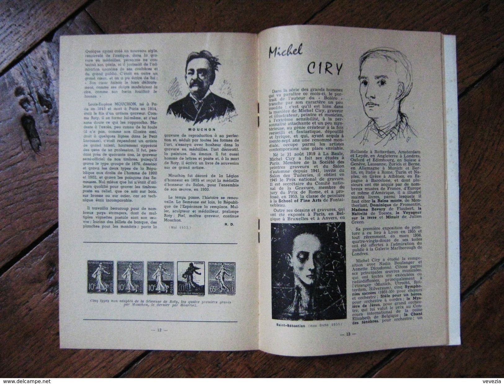 1957  " CEUX QUI CRÉENT NOS TIMBRES " ,TOME 4,COTTET,PIEL,ROTY,MOUCHON,CIRY,BARLANGUE,CORTOT,FABRE,GONZAGUE,PHILATELIE - Autres & Non Classés