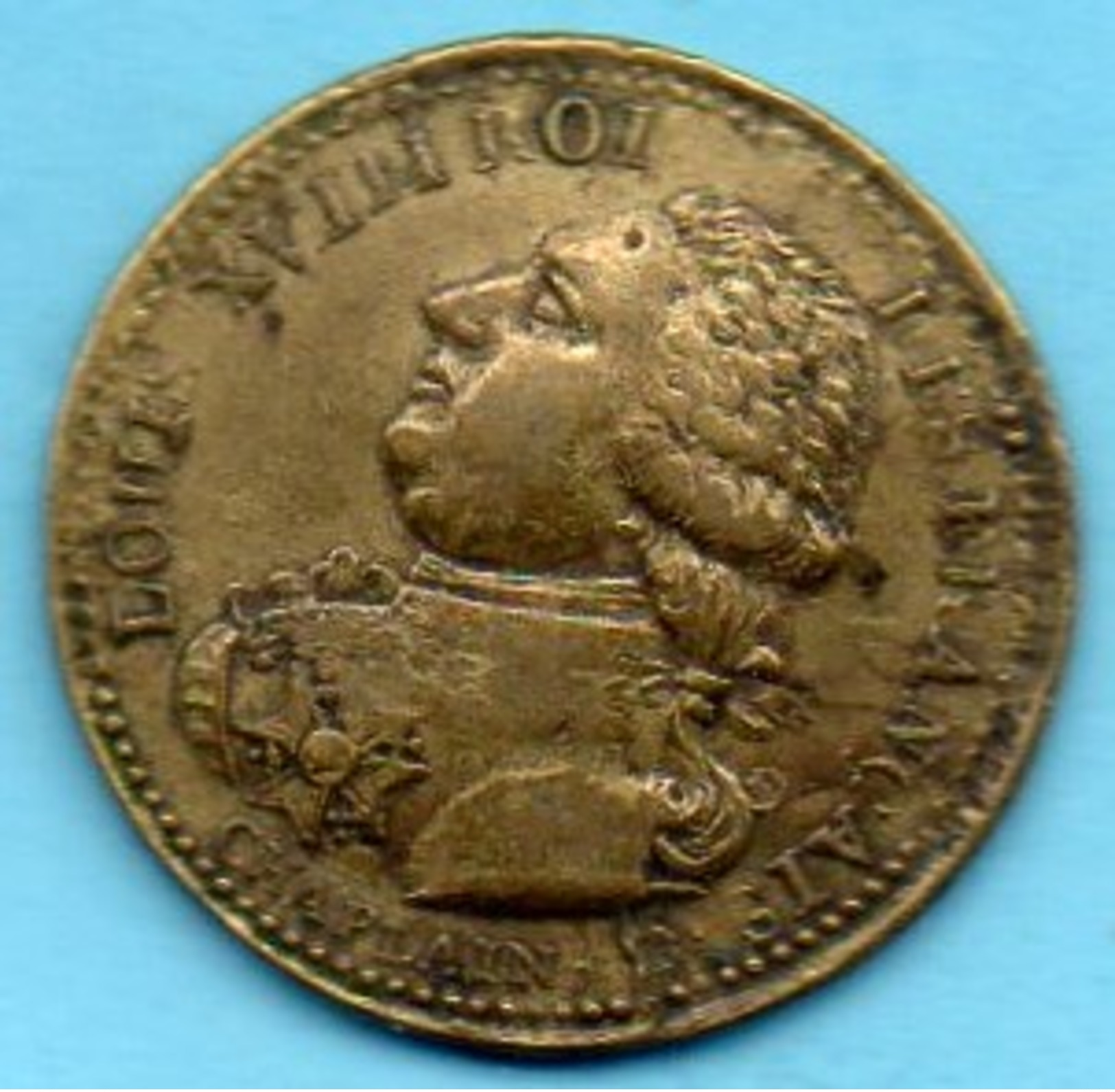 R540/  JETON LOUIS XVIII  PAIX ET COMMERCE  à Identifiér  Diam 24 Mm Poid 5,38 Gr - Royaux / De Noblesse