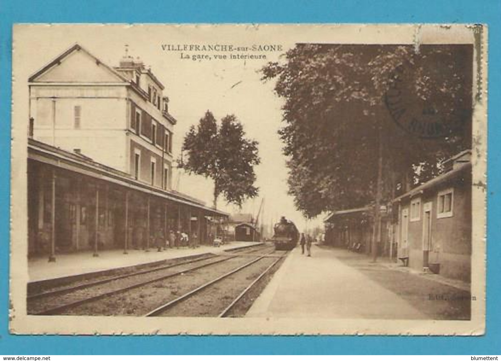 CPA Chemin De Fer Arrivée Du Train En Gare De VILLEFRANCHE-SUR-SAÔNE 69 - Villefranche-sur-Saone