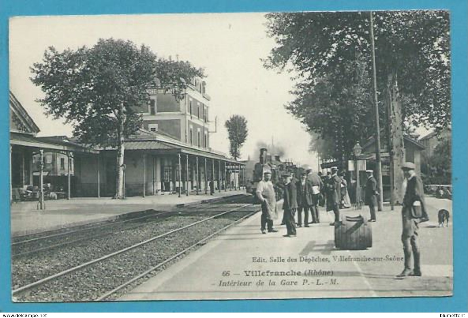 CPA 66 - Chemin De Fer Arrivée D'un Train En Gare P. L. M. De VILLEFRANCHE-SUR-SAÔNE 69 - Villefranche-sur-Saone