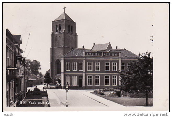 27718Tiel, R. K. Kerk Met Gymnasium(zie Hoeken) - Tiel