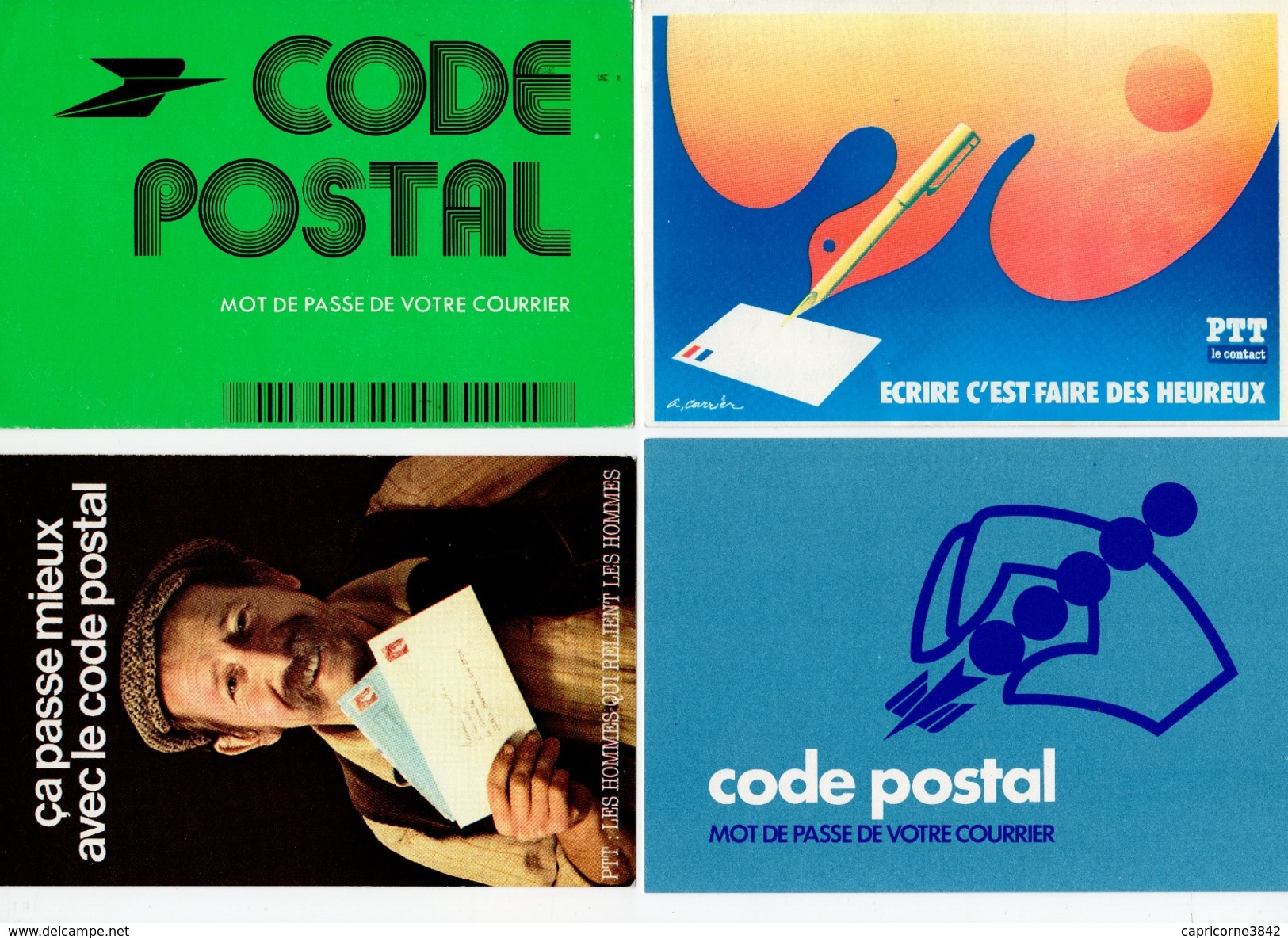 4 Cartes Changement Adresse, Code Postal - Documents De La Poste