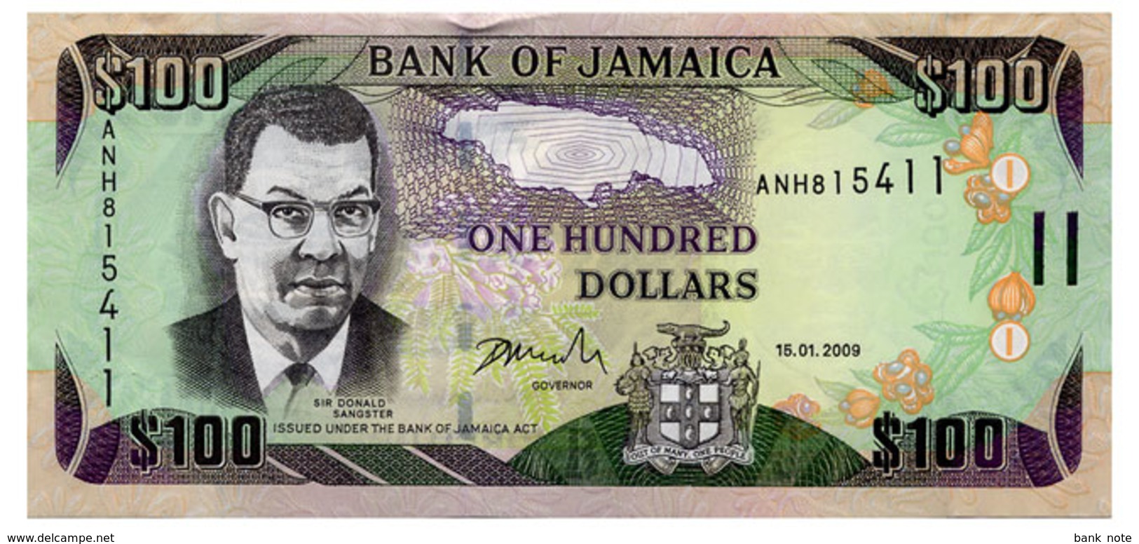 JAMAICA 100 DOLLARS 2009 Pick 84d Unc - Jamaica