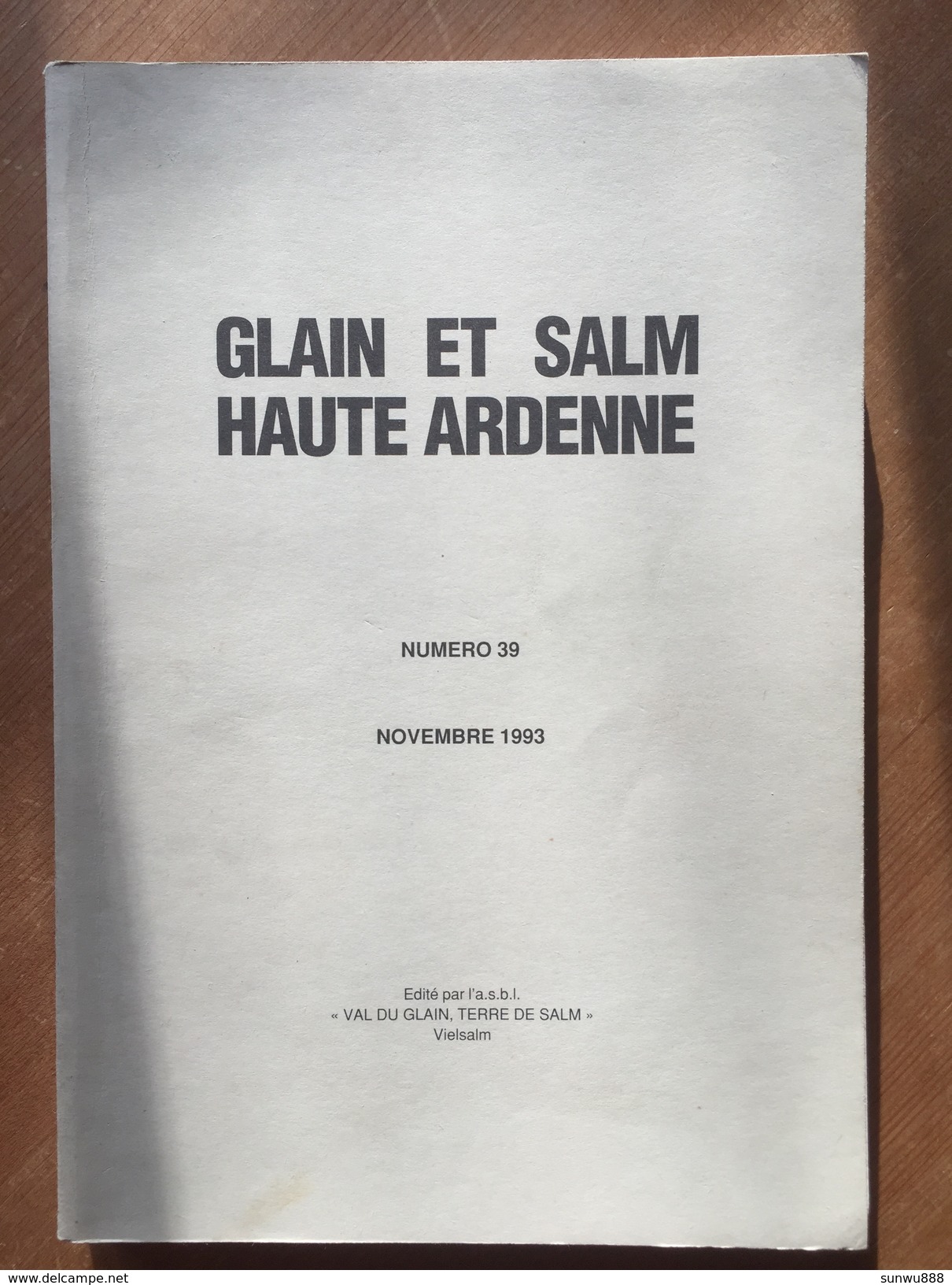 Glain Et Salm - Terre De Salm (Revue 39 1993, 272 Pages) (ardoise, Chemins De Fer, Conditions De Travail Ardoisière, ... - Belgique