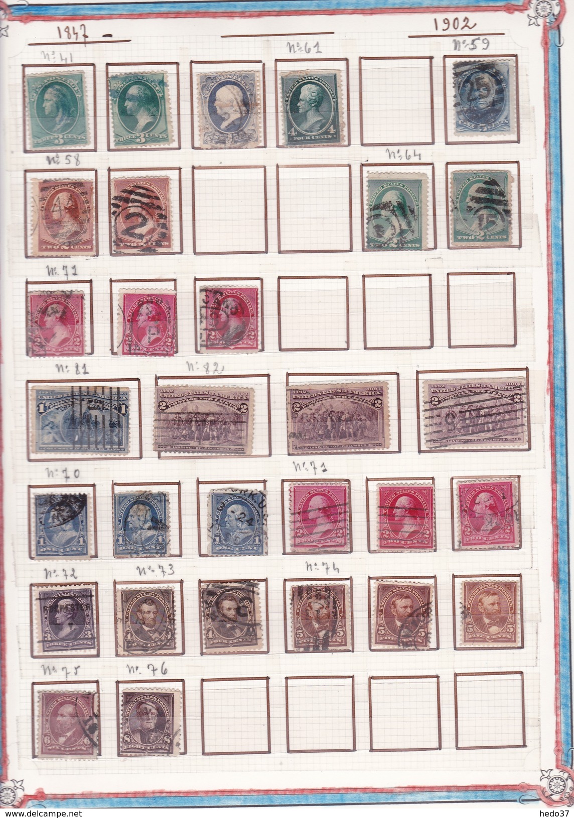 Etats Unis - Collection Vendue Page Par Page - Timbres Oblitérés / Neufs *(avec Charnière) -Qualité B/TB - Used Stamps