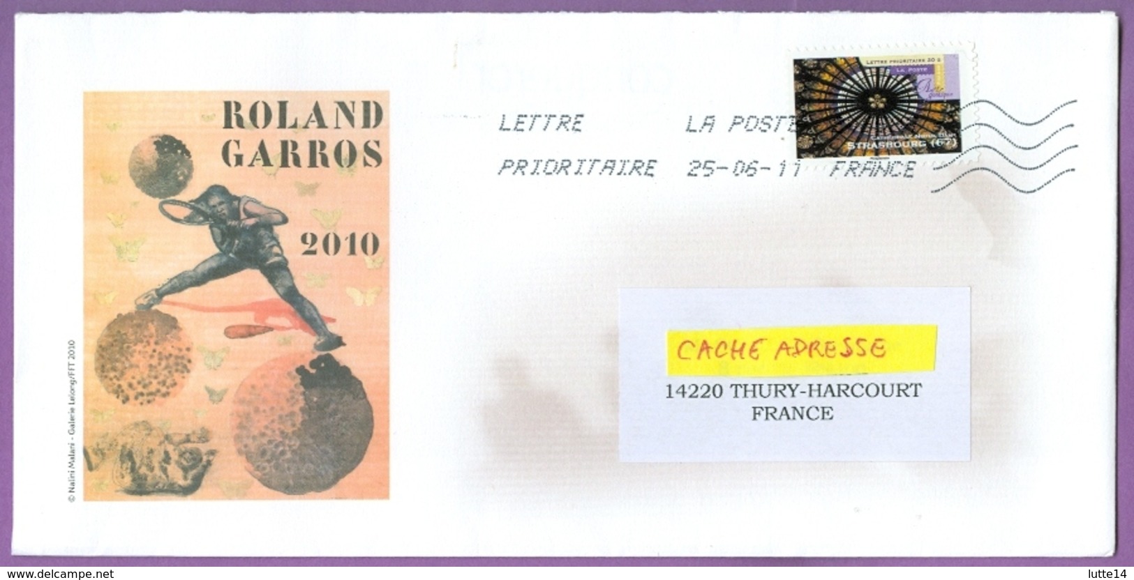 Enveloppe Officielle Roland Garros 2010 - Fédération Française De Tennis / Sport Jeux Olympiques / 25/06/2011 - Tennis