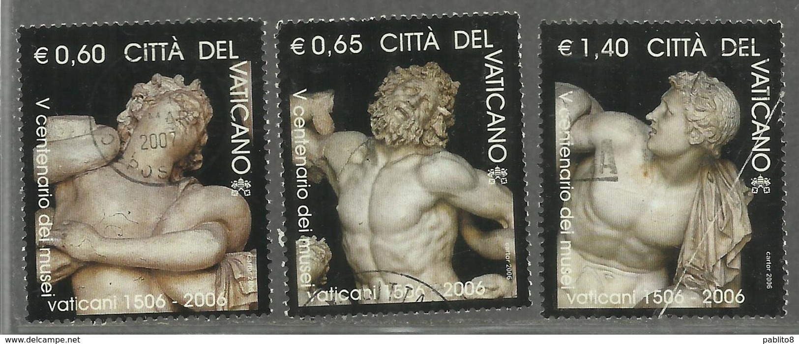 CITTÀ DEL VATICANO VATICAN VATIKAN CITY 2006 MUSEI VATICANI SERIE COMPLETA COMPLETE SET USATA USED OBLITERE' - Usados