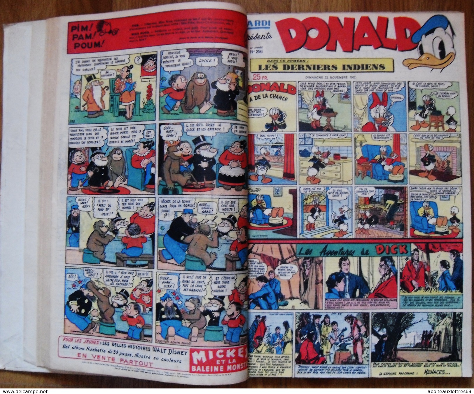 ALBUM DONALD N°12-N° 287 A 313-RELIURE EDITEUR -6EME ANNEE 1952 -7EME ANNEE 1953 - Autres & Non Classés