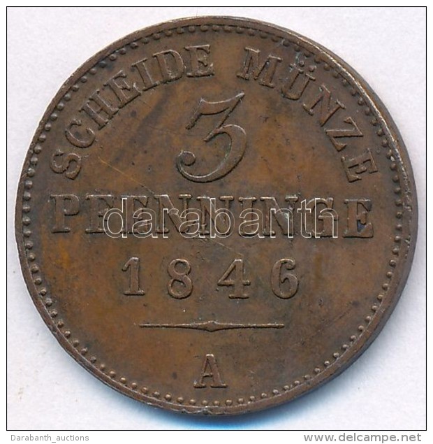 N&eacute;met &Aacute;llamok / Poroszorsz&aacute;g 1846A 3pf Cu '1/120-ad Tall&eacute;r' T:2 Kis Patina
German... - Non Classés