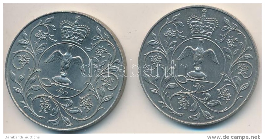 Nagy-Britannia 1977. 25P 'Ez&uuml;st Jubileum - II. Erzs&eacute;bet' (2x) T:2 Great Britain 1977. 25 Pence 'Silver... - Non Classés
