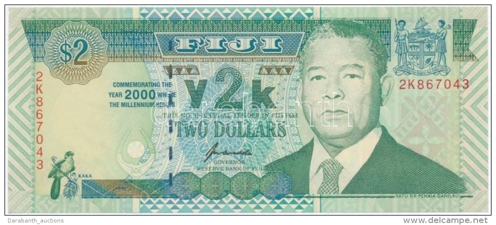 Fidzsi-szigetek 2000. 2$ 'y2k' T:I
Fiji Islands 2000. 2 Dollars 'y2k' C:UNC - Non Classés