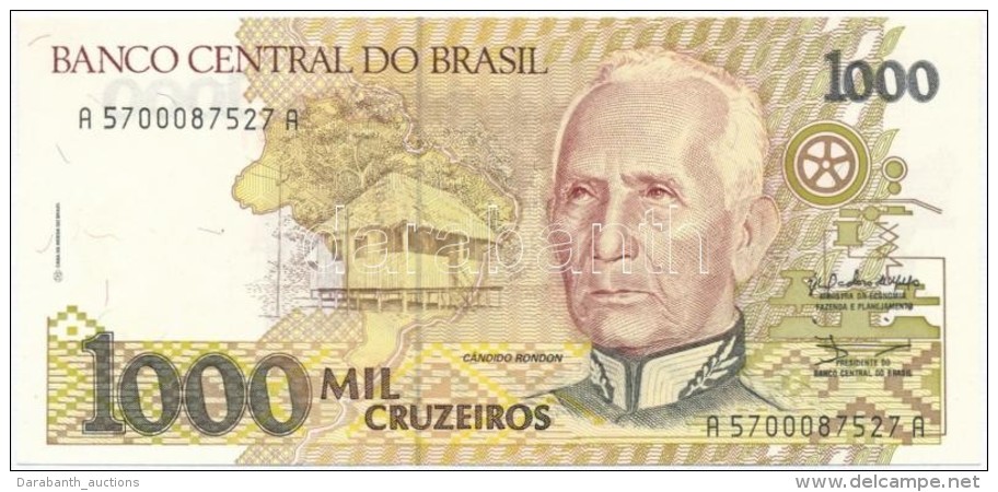 Braz&iacute;lia 1990-1991. 1000C T:I
Brazil 1990-1991. 1000 Cruzeiros C:UNC - Non Classés