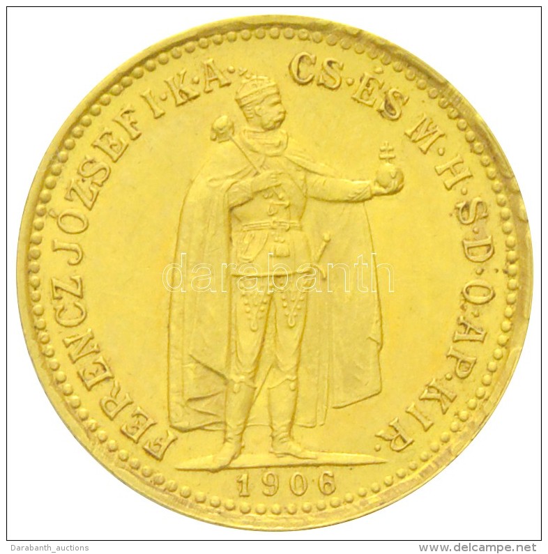 1906KB 10K Au 'Ferenc J&oacute;zsef' (3,39g/0.900) T:2 Ph.
Hungary 1906KB 10 Corona 'Franz Joseph' (3,39g/0.900)... - Non Classés
