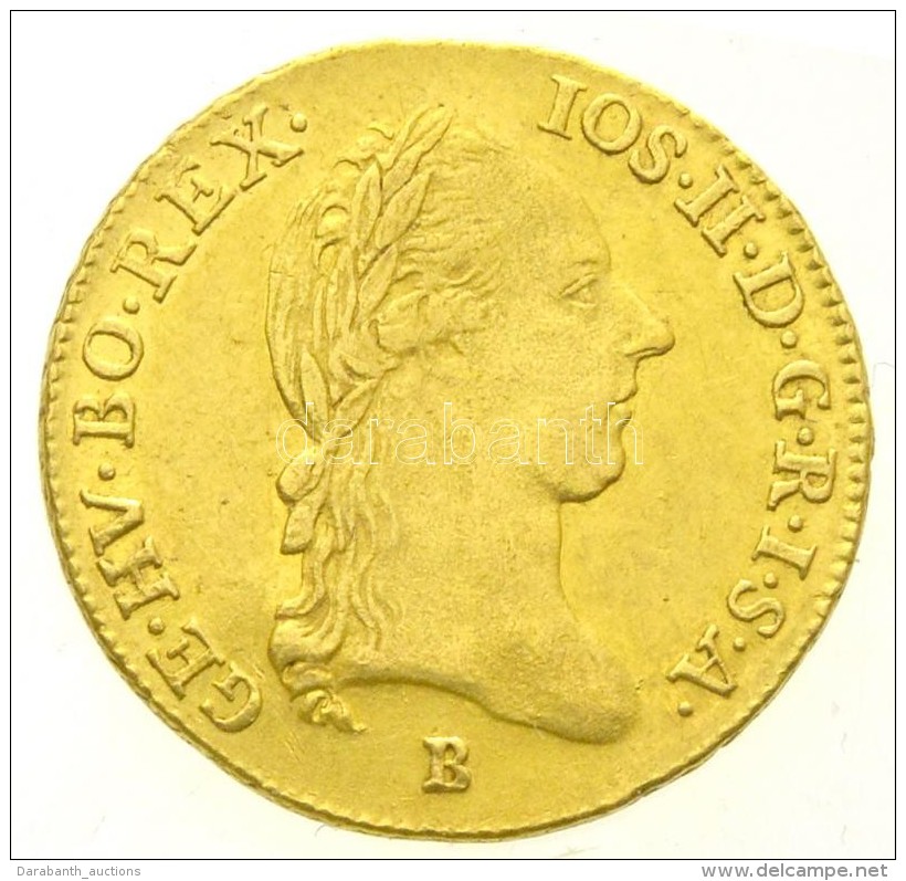 1790B Duk&aacute;t Au 'II. J&oacute;zsef' (3,48g) T:1- / 
Hungary 1790B Ducat Au 'Joseph II' (3,48g)... - Non Classés