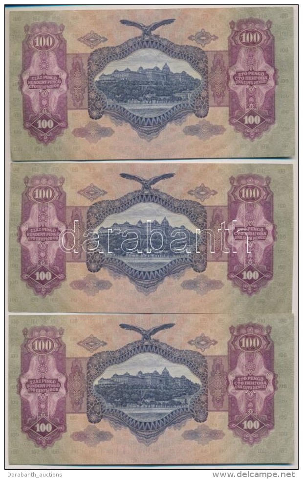 1930. 100P (7x) Sorsz&aacute;mk&ouml;vetÅ‘k T:II,III - Non Classés