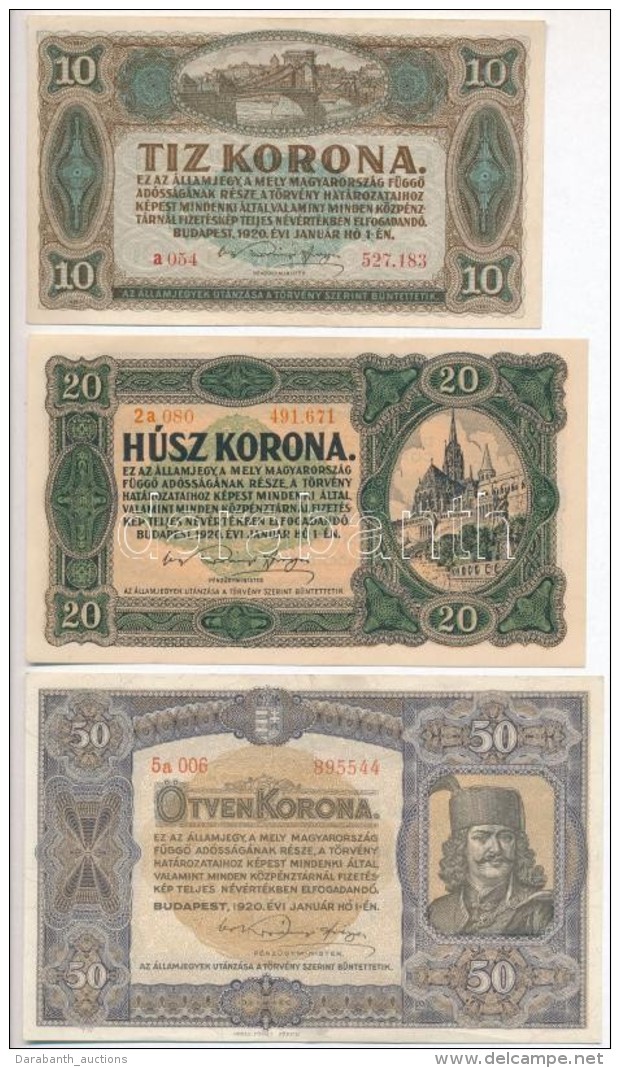 1920. 10K + 20K Sorsz&aacute;m K&ouml;z&ouml;tt Pont + 50K 'Orell F&uuml;ssli Z&uuml;rich' T:I-,II - Non Classés