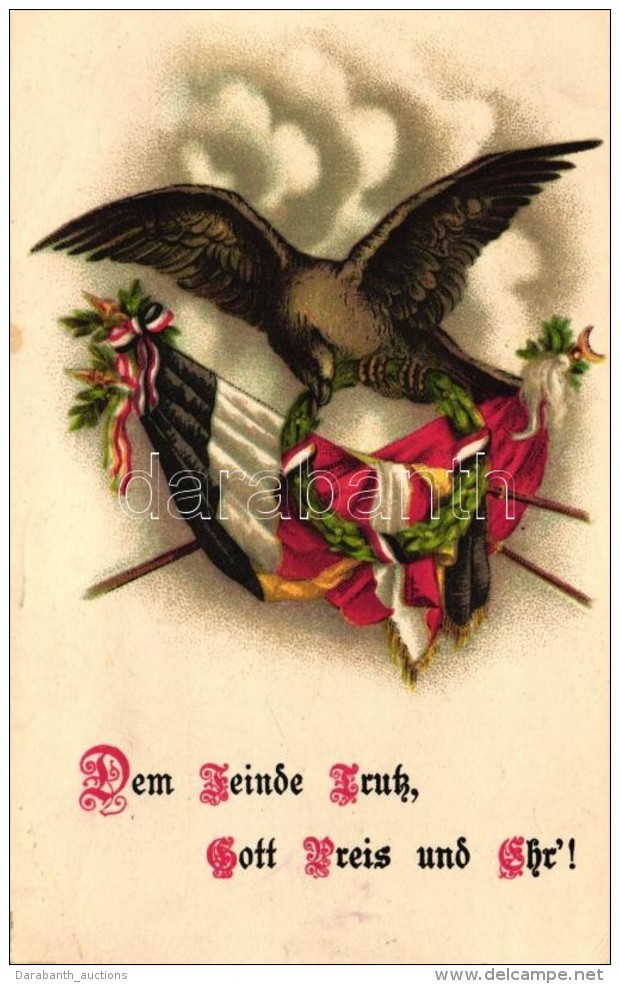 T2 Dem Feinde Trotz, Gott Preis Und Ehr / German Military Propaganda, Litho - Non Classés