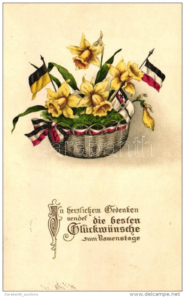 T1/T2 Namenstag / Name Day, Viribus Unitis Propaganda; Floral Litho - Non Classés