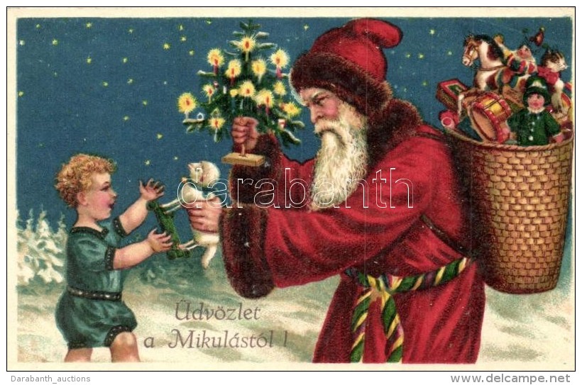 ** T1/T2 Mikul&aacute;s / Saint Nicholas, W.S.S.B. 8325. Litho - Non Classés