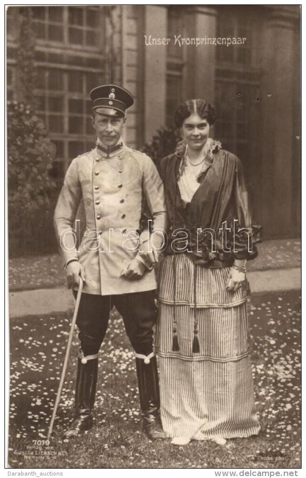 ** T4 Unser Kronprinzenpaar / Wilhelm, German Crown Prince And Duchess Cecilie Of Mecklenburg-Schwerin (pinholes) - Non Classés