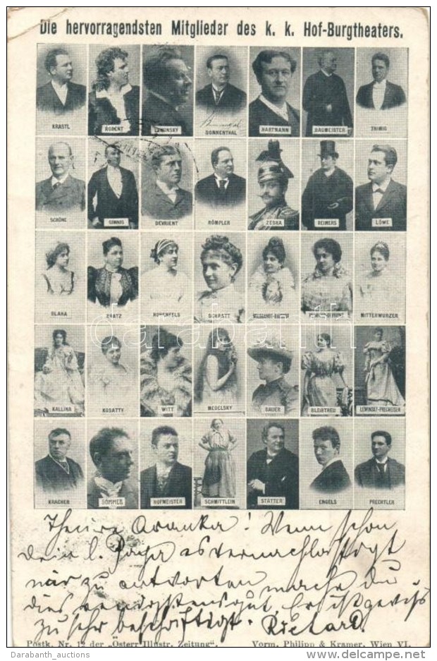 T3 1899 Die Hervorragendsten Mitglieder Des K. K. Hofburgtheaters / Actors, Actresses Of The Hof-burgtheater (EK) - Non Classés