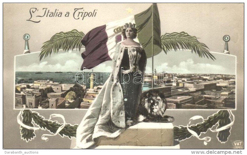 ** T1 L'Italia A Tripoli / Italian Patriotic Propaganda From Italian Tripolitania - Non Classés