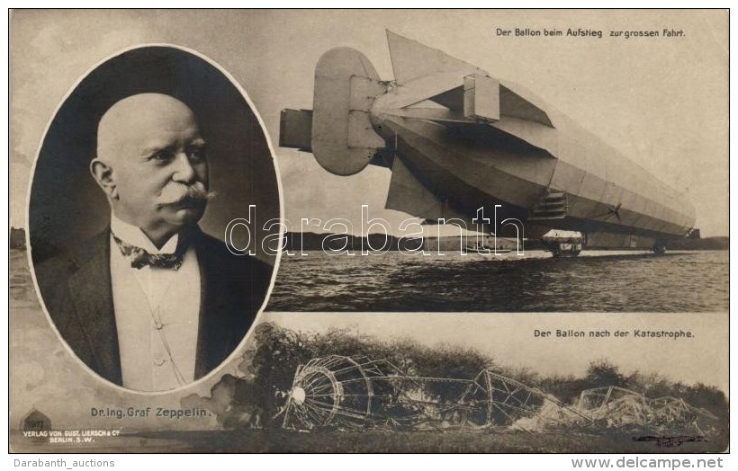 * T2 Dr. Ing. Graf Zeppelin, Der Ballon Beim Aufstieg Zur Grossen Fahrt, Nach Der Katastrophe / Airship Accident - Non Classés