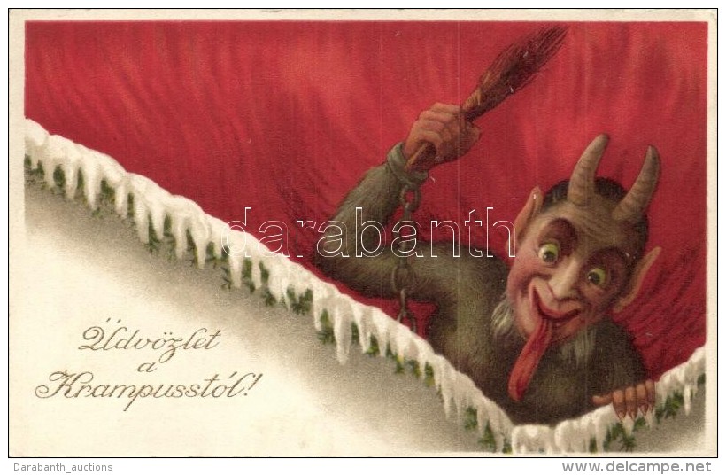 ** T2 Krampus With Birch And Chains, Litho - Non Classés