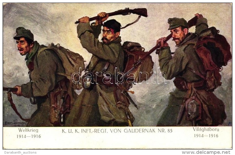 * T2 K.u.K. Infanterie-Regiment Von Gaudernak Nr. 85 / K.u.K. Soldiers, Battle Scene S: Hans Larwin - Non Classés