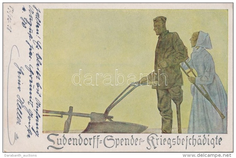 T2 Ludendorff-Spende F&uuml;r Kriegsbesch&auml;digte / Military WWI German Charity Art Postcard - Non Classés