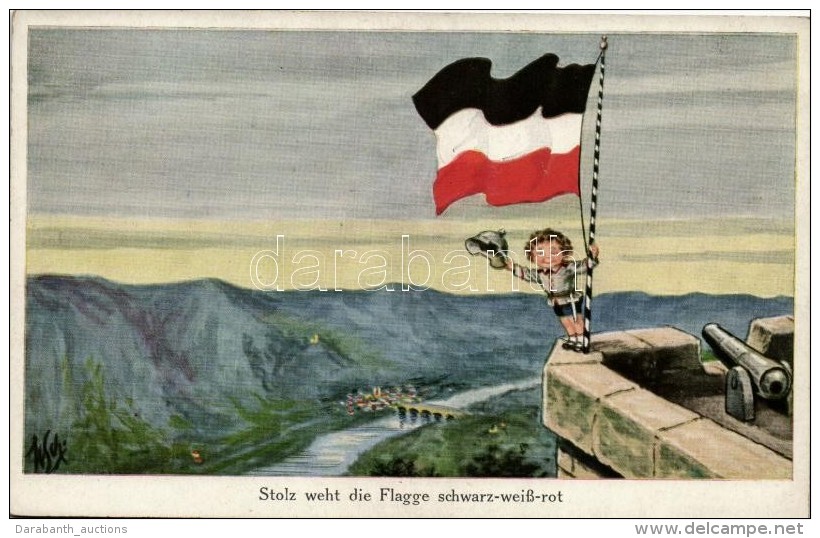 ** T2 Stolz Weht Die Flagge Schwarz-weiss-rot / German Soldier Boy, A.R. &amp; C.i.B. No. 731/2. - Non Classés