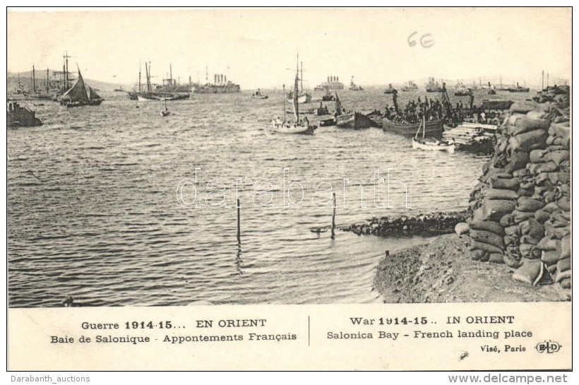* T2 Thessaloniki, Salonica, Salonique; Baie De Salonique Appontements Francais / Salonica Bay French Landing... - Non Classés