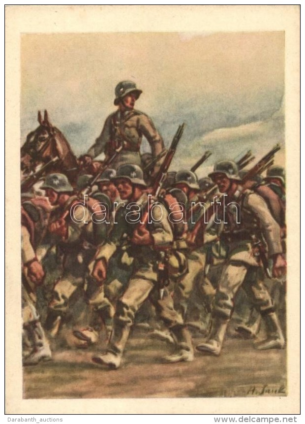 ** T2/T3 Infanterie Auf Dem Marsch, Die Postkarte Des Heeres No. 1 / Infantry On The March, Postcards Of The German... - Non Classés