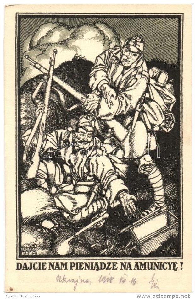 ** T1/T2 Dajcie Nam Pieniadze Na Amunicye! / 'Give Us Silver Bullets!' WWI K.u.K. Military Propaganda, Czech Text... - Non Classés