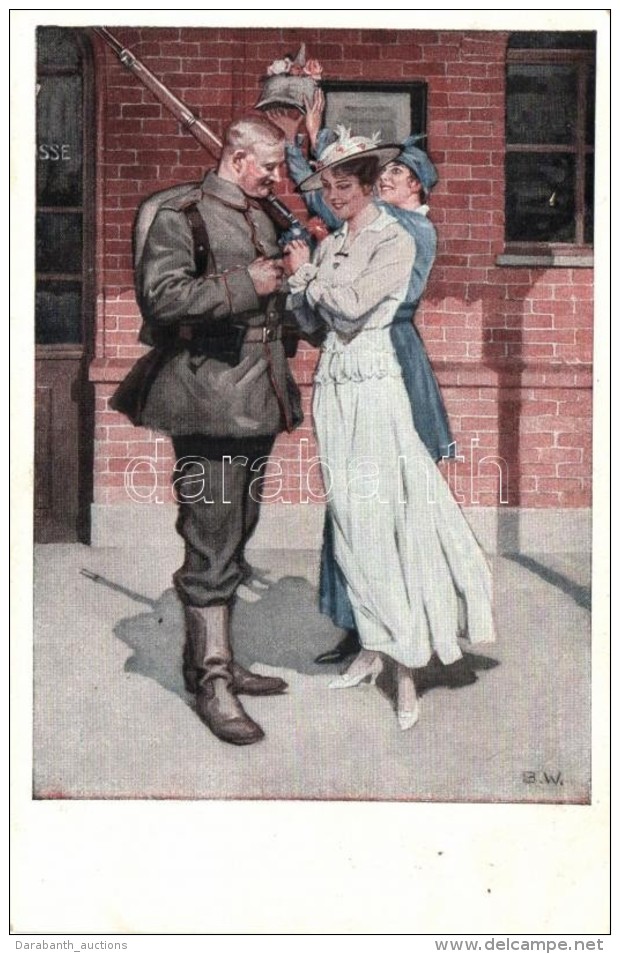 ** T1/T2 Kriegspostkarten Von B. Wennerberg Nr. 8. Vor Der Abfahrt / German WWI Propaganda S: Wennerberg - Sin Clasificación