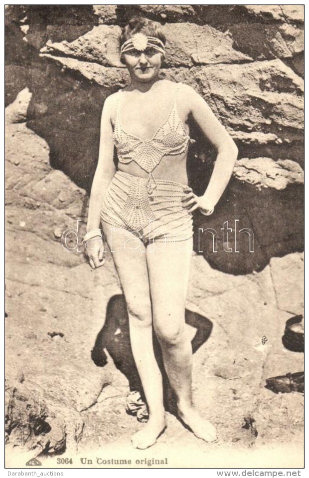 ** T2 1920s Daring Swimwear, French Fashion Postcard; Alsacienne Des Arts Photomecaniques - Non Classés