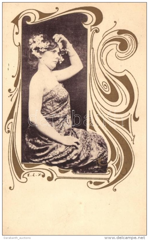 T2 Lady In Exotic Dress; Art Nouveau - Non Classés