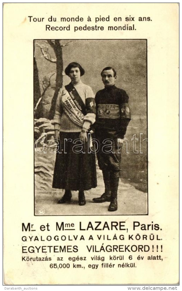 T2/T3 Mr Et Mme Lazare, Tour Monde A Pied En Six Ans. Record Pedestre Mondial / Gyalogos Vil&aacute;gutaz&oacute;... - Non Classés