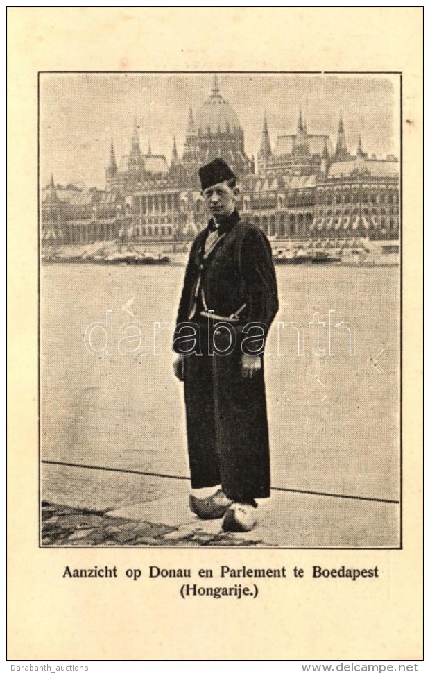 ** T2/T3 Aanzicht Op Donau En Parlement Te Boedapest / Dutch Globetrotter By The Parliament Of Budapest (non PC... - Non Classés