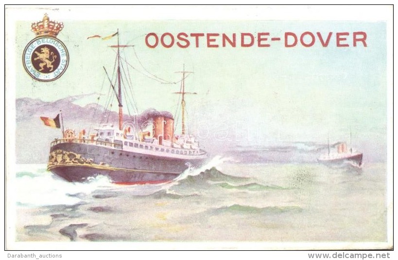T2 Oostende-Dover Belgian Lines, Ship Company Advertisement - Non Classés