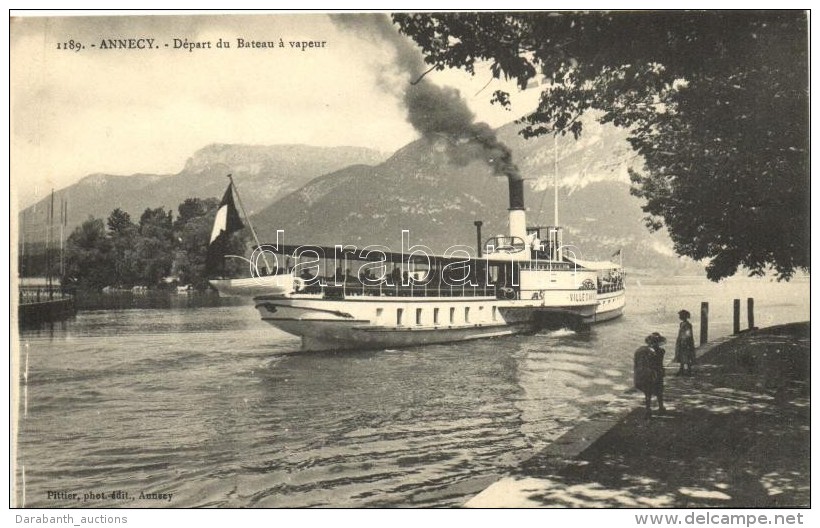 ** T2 Annecy, Bateau A Vapeur 'Ville D'Annecy' / SS Ville D'Annecy - Non Classés